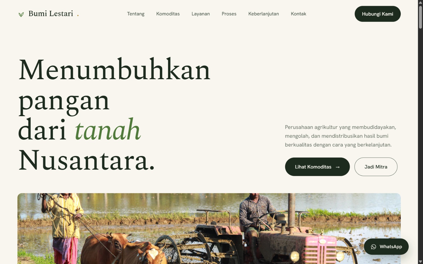 Bumi Lestari — Agrikultur & Pangan
